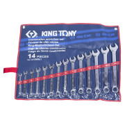 KING TONY 1215MR01 Набор комбинированных ключей, 8-24 мм, 14 предметов