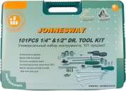 Jonnesway S04H624101SA Набор инструмента универсальный 1/4&quot;&quot;, 1/2&quot;&quot;DR, 101 предмет