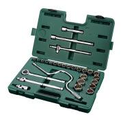 SATA 09090 Головки (набор) 28пр. Торцевые с Принадлеж. (Metric) пласт.кор.