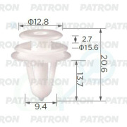 PATRON P370756 Клипса пластмассовая