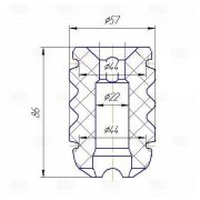 Trialli BC0134 Буфер (отбойник) для а/м Лада Vesta (15-) (перед. стойки 1 шт.) PUR (BC 0134)