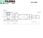 PILENGA CVP1253 ШРУС правый внутренний Focus 1.8 MT
