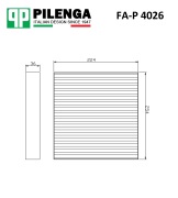 PILENGA FAP4026 Фильтр салонный VAG A1/Fabia II/Rapid/Polo Sedan 2010->