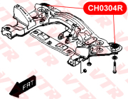 VTR CH0304R Сайлентблок подрамника передней подвески
