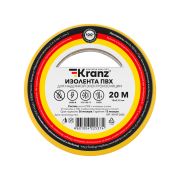 Kranz KR092602 Изолента ПВХ KRANZ 0.13х15 мм, 20 м, желтая (10 шт./уп.)
