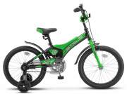 Stels LU085920 Велосипед 16" детский STELS Jet (New), количество скоростей 1, рама сталь 9" черный/зеленый