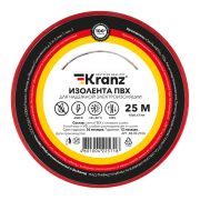 Kranz KR092104 Изолента ПВХ KRANZ 0.13х15 мм, 25 м, красная (5 шт./уп.)