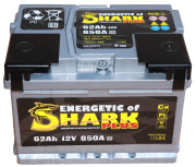 ENERGETIC of SHARK ESP623R Батарея аккумуляторная 12В 62А/ч 650А обратная поляр. стандартные клеммы низкий