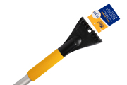 Kraft KT830075 Щетка зимняя со скребком, телескопическая ручка (78-100 см) сине-желтая