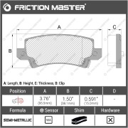 Friction Master MKD1216 Колодки тормозные дисковые