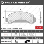 Friction Master MKD249 Колодки тормозные дисковые