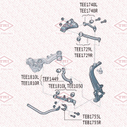 TATSUMI TEB1755R Тяга стабилизатора передняя R