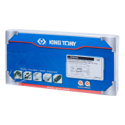 KING TONY 2530CR Набор торцевых головок с принадлежностями 1/4&quot;&quot;, шестигранные, 4-12 мм, 5/32&quot;&quot;-1/2&quot;&quot;, 30 пред