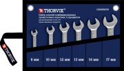 THORVIK CSRWS6TB Набор ключей гаечных комбинированных трещоточных коротких в сумке, 8-17 мм, 6 предметов