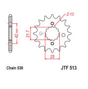 JT Sprockets JTF51318RB