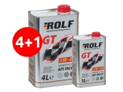ROLF 322405 Масло моторное ROLF GT SAE 5W-40 API SN/CF 4л Акция &quot;4+1