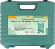 Jonnesway S03AD6120S Набор головок торцевых ударных глубоких 3/4""DR, 24-46 мм, 20 предметов