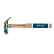 GROSS 10415 Молоток-гвоздодер, 450 г, угол 45, магнит, обрезиненная рукоятка American hickory GROSS