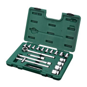 SATA 09203 Головки (набор) 18пр. Торцевые с Принадлеж. (Metric) пласт.кор.
