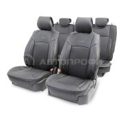 AUTOPROFI HIT1110GBKBK Накидки на сиденья каркасные AUTOPROFI экокожа  HIT-1110G BK/BK