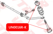 VTR UN0016RK Втулка тяги стабилизатора, универсальная (2 шт.)