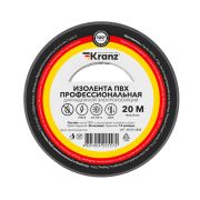 Kranz KR092808 Изолента ПВХ KRANZ профессиональная, 0.18х19 мм, 20 м, серая (10 шт./уп.)