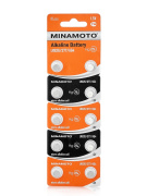 Auto-GUR AG4 Батарейкa MINAMOTO , 1.5 В Japan (LR626) 10/card цена 1 шт