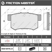 Friction Master MKD537 Колодки тормозные дисковые
