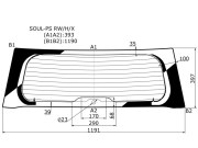 XYG SOULPSRWHX Стекло заднее (крышка багажника) KIA SOUL PS 13-