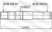 Febest 1412REXRH Полуось правая
