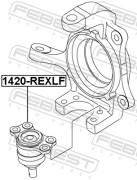 Febest 1420REXLF Опора шаровая переднего поворотного кулака