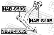 Febest NABS50S Сайлентблок передний переднего рычага