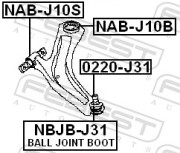 Febest NABJ10S Сайлентблок передний переднего рычага