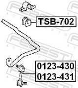 Febest TSB702 Втулка переднего стабилизатора