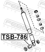 Febest TSB786 Втулка заднего амортизатора