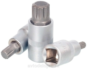 АвтоDело 39514 Головка со вставкой SPLINE M14, 1/2 L 55мм