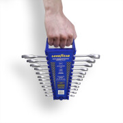 GOODYEAR GY002212 Набор ключей комбинированных 12 шт.: 6, 7, 8, 9, 10, 11, 12, 13, 14, 17, 19, 22 мм., в пластиковом холдере