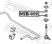 Febest NSB009 Втулка стойки переднего стабилизатора