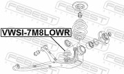 Febest VWSI7M8LOWR Проставка задней пружины нижняя