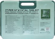 Jonnesway S04H52477S Набор инструмента универсальный 1/4"", 1/2""DR, 77 предметов