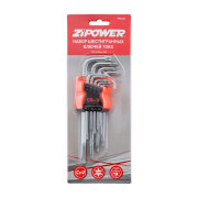 ZiPOWER PM4461 Набор ключей TORX, 9 предметов: T10; T15; T20; T25; T27; T30; T40; T45; T50
