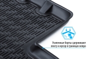 Rival 16007001 Коврики салона Lada (ВАЗ) Xray, Xray Cross черный полиуретан Rival
