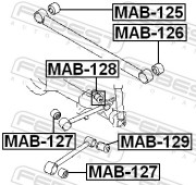 Febest MAB126 Сайлентблок задней поперечной тяги