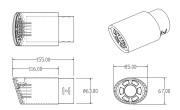 ARNEZI A0701018 Насадка на глушитель 63х155 мм