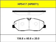 HSB HP5417 Колодки тормозные дисковые