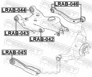 Febest LRAB043 Сайлентблок заднего нижнего рычага
