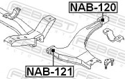 Febest NAB121 Сайлентблок передний переднего рычага