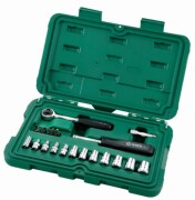 SATA 09521 Набор торцевых головок Sata с принадлежностями, пласт. блистер, 21 предметов