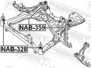 Febest NAB359 Сайлентблок подрамника задний