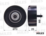 Miles AG03080 Ролик ремня приводного